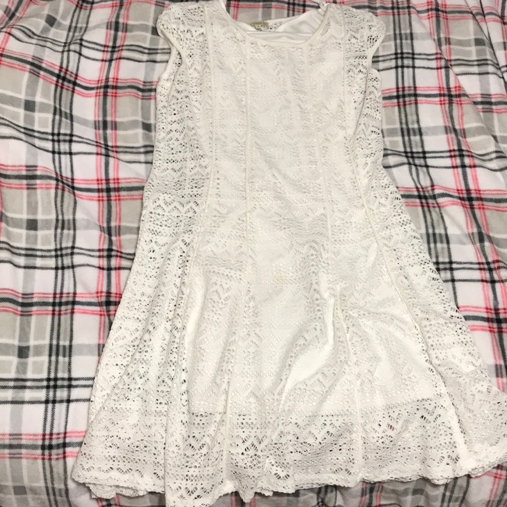 Laced, white, flowy dress
